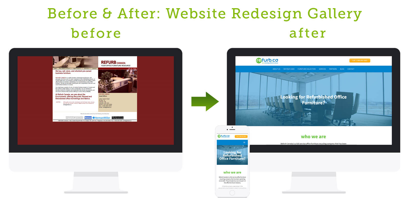 Before and After Website Redesign